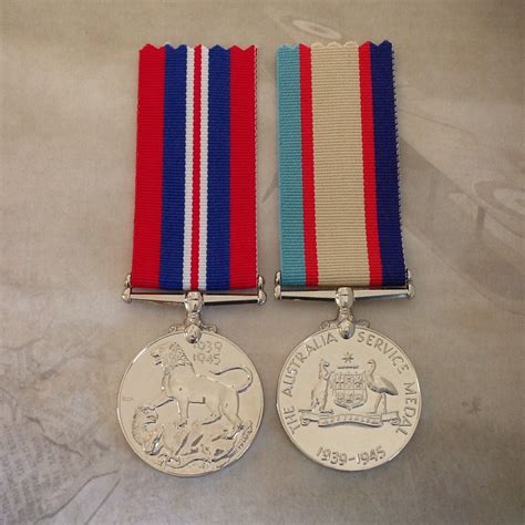 1939 1945 War Medal 1939 1945 Australian Service Medal Pair Wwii