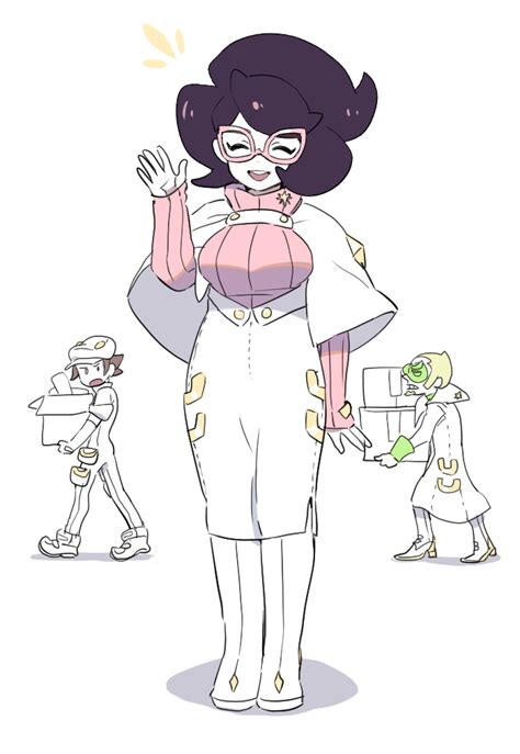 Aether Foundation Employee Wicke And Faba Pokemon And 1 More Drawn