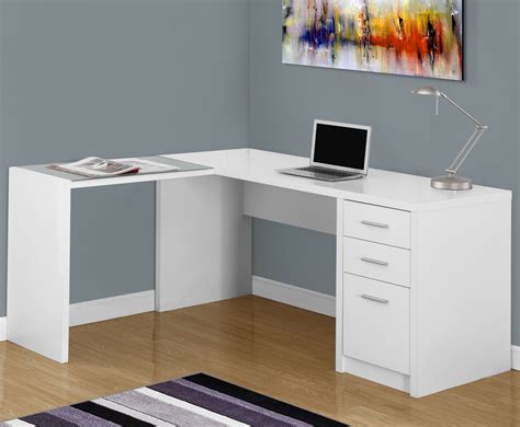 White Corner Desk Corner Desk Computer Table Office Pc Study Drawer