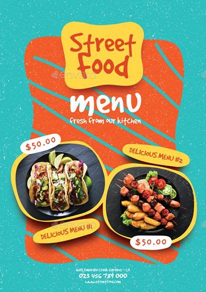 Street Food Menu Food Menu Design Food Design Food Menu