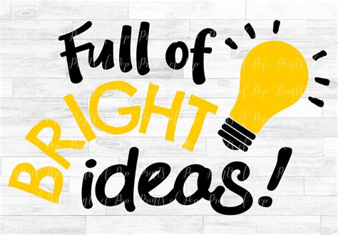 Bright Ideas Svg Full Of Bright Ideas Good Student Svg Etsy Canada