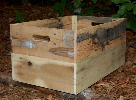 Large Unfinished Crate From Reclaimed Wood By Looneybintradingco