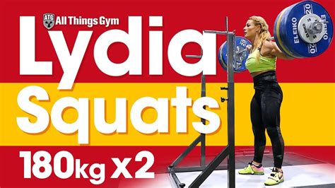 Lydia Valentin Heavy Squat Session 180kg X2 And Hang Snatches 2017