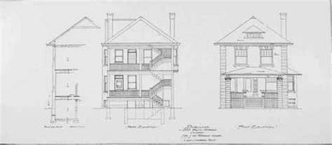 Section elevation of a building. Odontoidal Curves