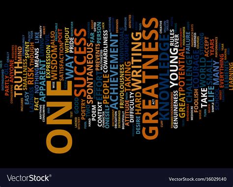 Greatness Text Background Word Cloud Concept Vector Image
