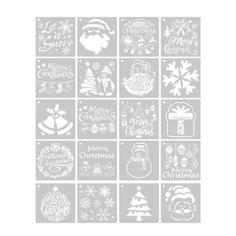 Imshie Christmas Stencils Painting Lightweight Templates For Diy Card