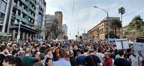 Melbourne climate strike from the crowd : australia
