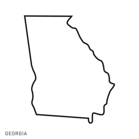 State Of Georgia Map Outline Map Of World