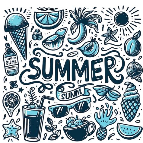 Premium Vector Free Vector Handdrawn Summer Lettering