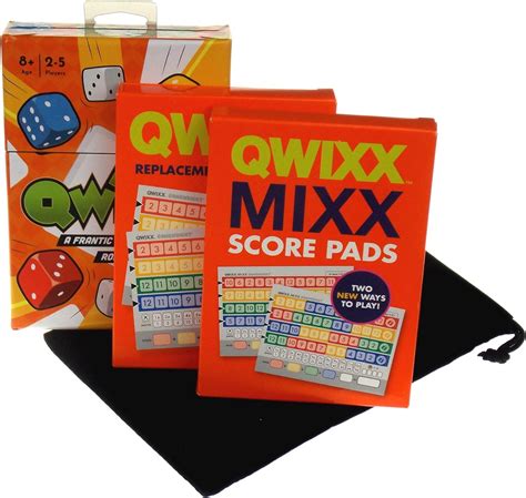 Hickoryville Qwixx Game Qwixx Score Pads And Qwixx Mixx
