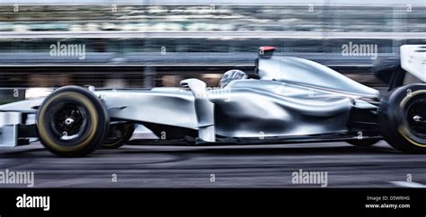 Race Car Driving On Track Stock Photo Alamy