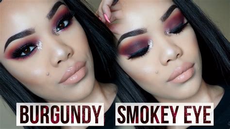 Fall Makeup Tutorial Burgundy Smokey Eye Youtube