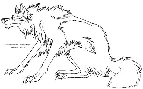 Then, add a circle in the middle of the eye as the iris. Sitting Wolf Lineart by Lexzic0n on DeviantArt