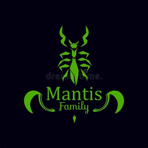 Praying Mantis Cool Symbol Logo In Vector Stock Vector Illustration Of Graphic Green