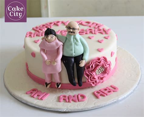 Serves 78 (including top tier). Parents Anniversary Cake - Fondant cakes - Wedding ...
