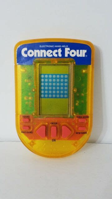 1995 Milton Bradley Electronic Connect Four Handheld Travel Game Used