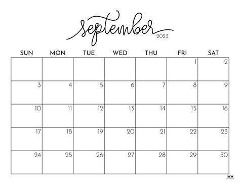 Sept 2023 Calendar Free Printable Calendar 2023
