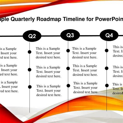 Simple Quarterly Roadmap Timeline For Powerpoint Slidevilla