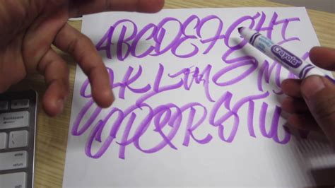 Crayola Marker Hand Lettering Tutorial Uppercase Alphabet Youtube