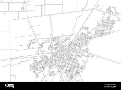 Ciudad Cuauhtémoc Chihuahua México Esbozó Brillante Mapa De Vectores