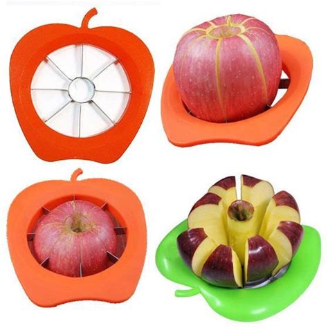 Pack Of 2 Plastic Apple Cutter Stainless Steel Apple Core Cutter