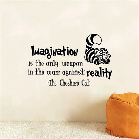 Alice In Wonderland Wall Decals Cheshire Cat Quotes Imagination Is The