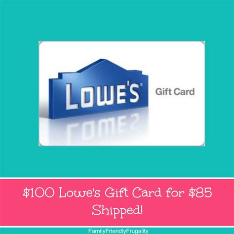 Lowes Gift Card For Shipped