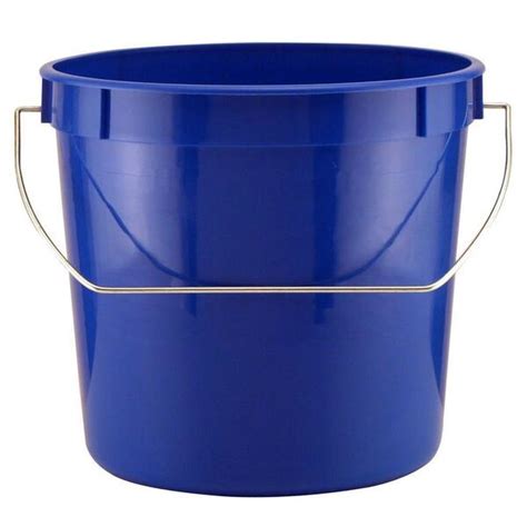 United Solutions 25 Qt Plastic Pail With Metal Handle In Blue Pn0126