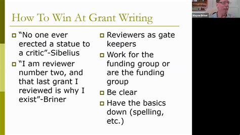 Grant Writing 101 Session 4 Youtube