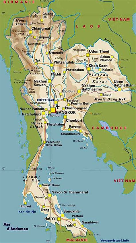Chiang rai tourist map | map of thailand. Karte von Thailand