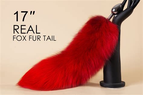 real fur red fox tail plug wolf tail butt plug tail short fox tail but aliriga