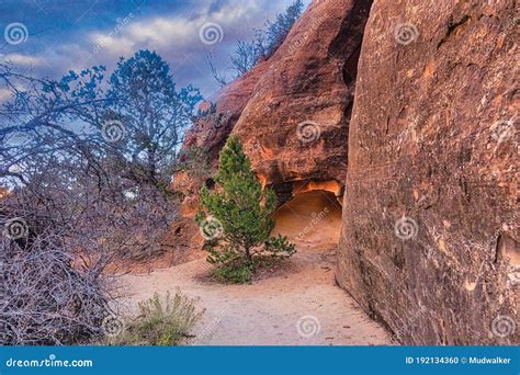 Red Sandstone Cave On Nature Trail Stock Photo Image Of Locally