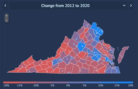 Virginia Map How The Vote Has Shifted From 2012 To 2020 By County