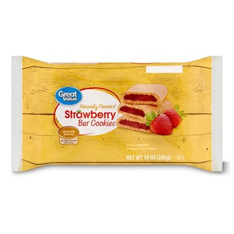 Great Value Strawberry Bar Cookies Oz Walmart Com