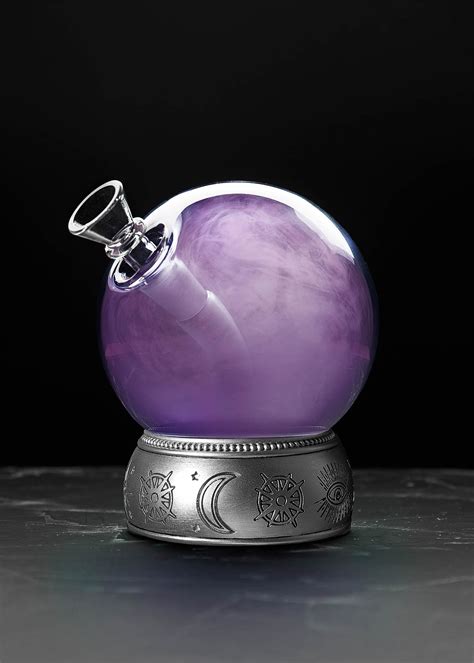 Purple Crystal Ball Bong Canna Style