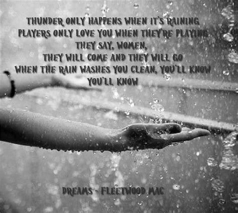 As far as mick fleetwood, he was also going through. Dreams - Fleetwood Mac | Great song lyrics, Fleetwood mac ...