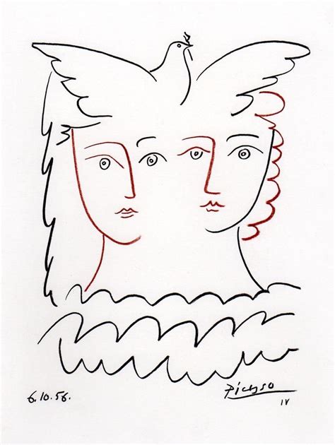 Pablo Picasso Drawing Face Of Peace 1831766051