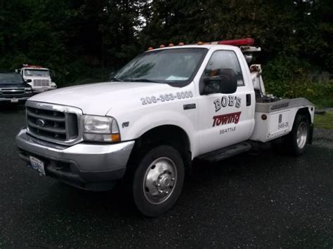 Tow Truck Wrecker 2002 Ford F 450 Xlt White For Sale Seattle Wa