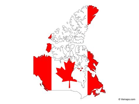 Flag Map Of Canada Free Vector Maps