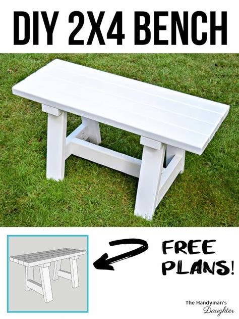 Easy Diy 2x4 Bench With Free Plans In 2020 Country Woodworking Plans