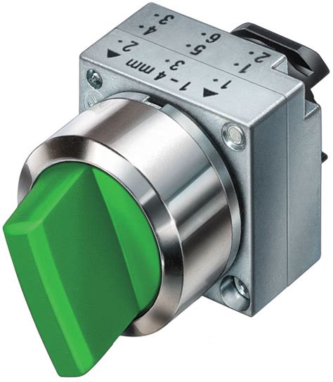 22mm Led 2 Position Illuminated Selector Switch Operator Metal Green