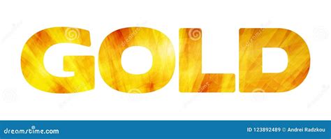 Word `gold` On A White Vector Graphics Stock Vector Illustration Of