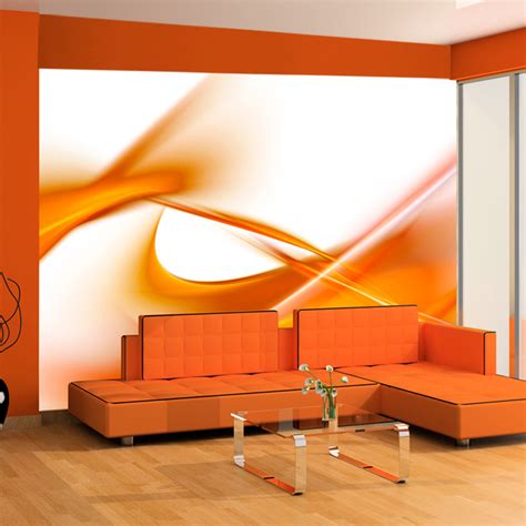 Artgeist Papier Peint Abstraction Orange Taille L 450 X H 270 Cm