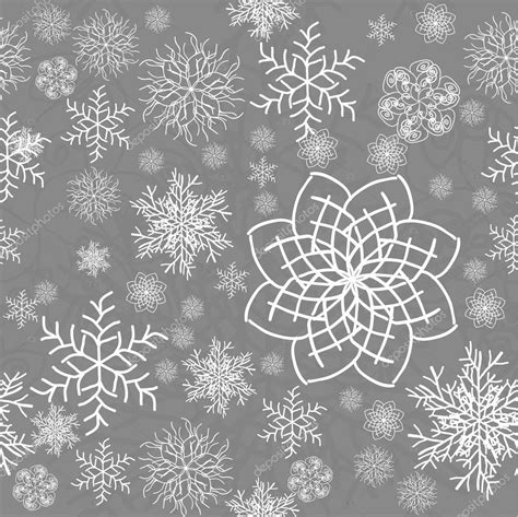 Abstract Seamless Snowflake Gray Pattern — Stock Vector © Diversphoto
