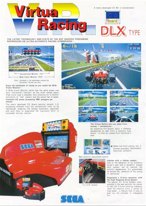 The Arcade Flyer Archive Video Game Flyers Virtua Racing Sega