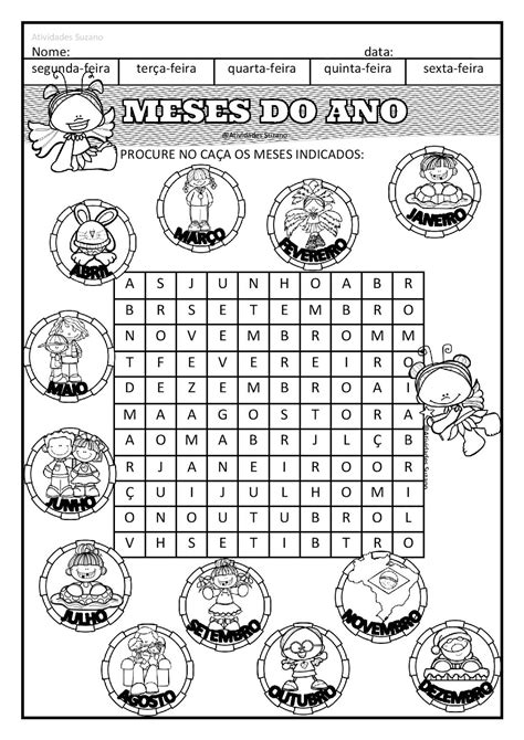 Atividades Sobre Meses Do Ano
