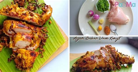 Resepi Ayam Bakar Daun Kunyit, Harum Semerbak Bila Bakar, Lembut & Padu!