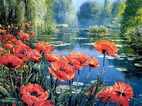 Printable Landscape Scenes Realistic Landscape Painting 2 Flowers