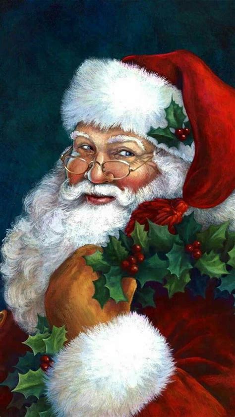 Santa Claus Christmas Paintings Christmas Scenes Christmas Art