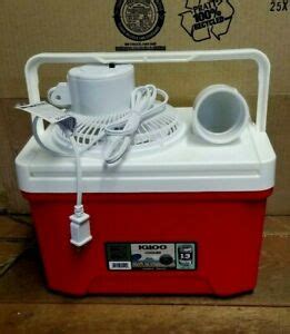 Now, put a block of ice inside the plastic chest. Small Igloo Personal Swamp Cooler Portable Ice Air ...